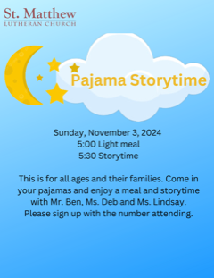 2024 Pajamas and Storytime